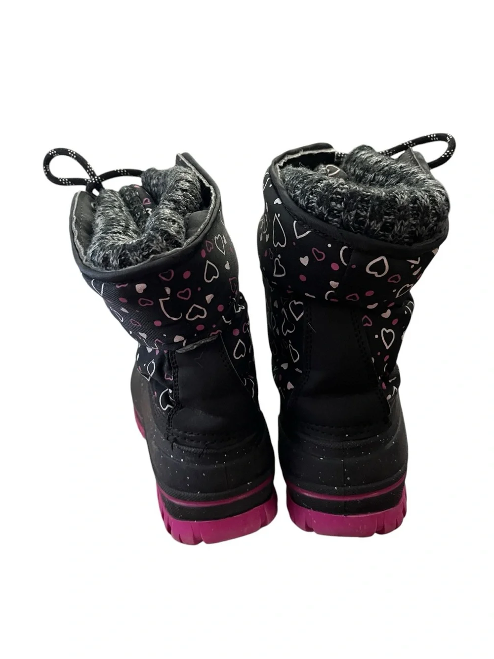 Tamarack Girls Winter Duck Boots Hearts Print Thinsulate Insulated Snow Boots 3